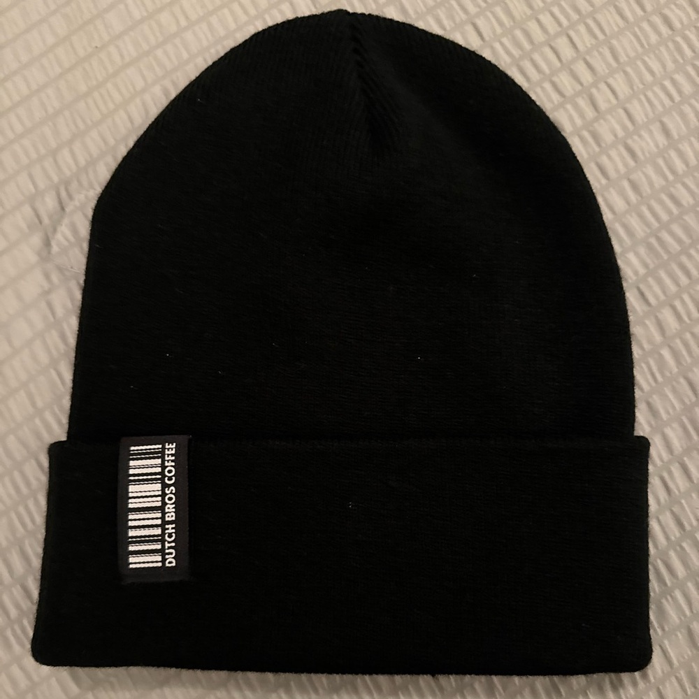Dutch Bros Black Knit Hat Classic Winter Accessory